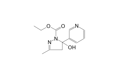 ethyl 5-hydroxy-3-methyl-5-(3-pyridinyl)-4,5-dihydro-1H-pyrazole-1-carboxylate