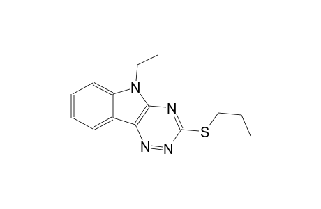 5-ethyl-5H-[1,2,4]triazino[5,6-b]indol-3-yl propyl sulfide