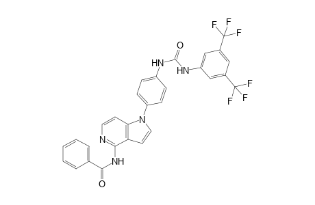 1-(3,5-Bis(trifluoromethyl)phenyl)-3-(4-(4-benzamido-1Hpyrrolo[3,2-c]pyridine-1-yl)phenyl)urea