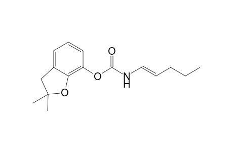 Carbamic acid, 1-pentenyl-, 2,3-dihydro-2,2-dimethyl-7-benzofuranyl ester