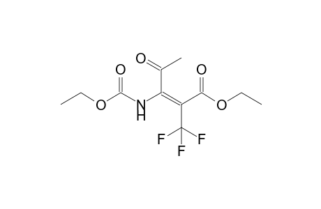 (Z)-3-(carbethoxyamino)-4-keto-2-(trifluoromethyl)pent-2-enoic acid ethyl ester