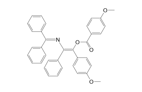 Benzoic acid, 4-methoxy-, 2-[(diphenylmethylene)amino]-1-(4-methoxyphenyl)-2-phenylethenyl ester, (E)-