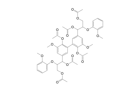 Bis{5-[1,3-dihydroxy-2-(2-methoxyphenoxy)propyl}-3-methoxy-2-hydroxyphenyl]peracetate