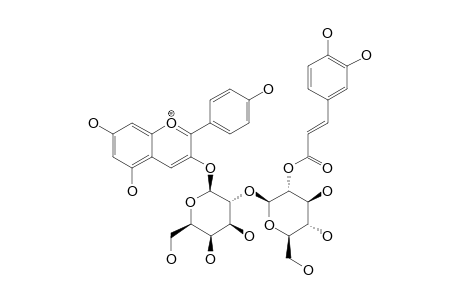PELARGONIDIN-3-[2''-(2''-TRANS-CAFFEOYL-BETA-D-GLUCOPYRANOSYL)-BETA-D-GALACTOPYRANOSIDE]
