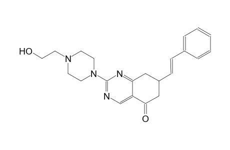 5(6H)-quinazolinone, 7,8-dihydro-2-[4-(2-hydroxyethyl)-1-piperazinyl]-7-[(E)-2-phenylethenyl]-