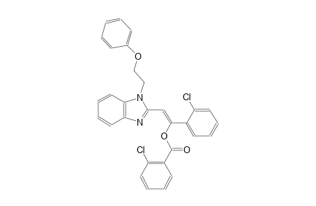 (Z)-1-(2-chlorophenyl)-2-[1-(2-phenoxyethyl)-1H-benzimidazol-2-yl]ethenyl 2-chlorobenzoate
