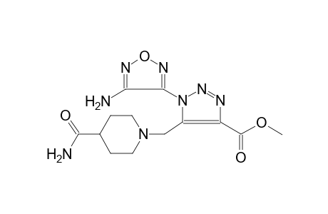 1H-1,2,3-triazole-4-carboxylic acid, 5-[[4-(aminocarbonyl)-1-piperidinyl]methyl]-1-(4-amino-1,2,5-oxadiazol-3-yl)-, methyl ester