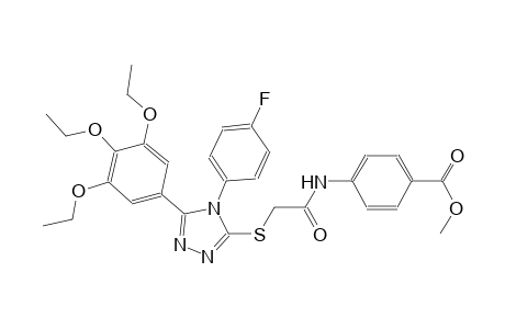 methyl 4-[({[4-(4-fluorophenyl)-5-(3,4,5-triethoxyphenyl)-4H-1,2,4-triazol-3-yl]sulfanyl}acetyl)amino]benzoate