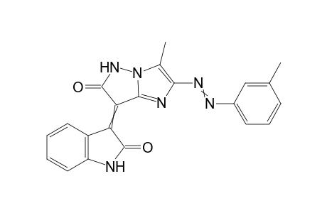 3-(3-Methyl-6-oxo-2-m-tolylazo-5,6-dihydro-imidazo[1,2-b] pyrazol-7-ylidene)-1,3-dihydro-indol-2-one