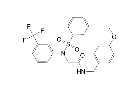 N-(4-methoxybenzyl)-2-[(phenylsulfonyl)-3-(trifluoromethyl)anilino]acetamide