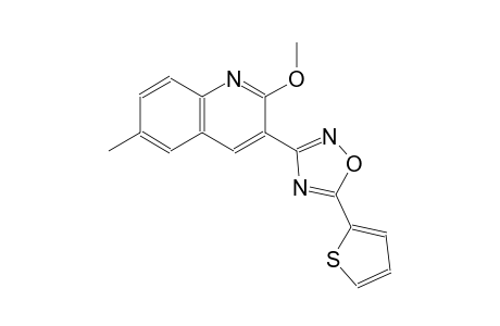 2-methoxy-6-methyl-3-[5-(2-thienyl)-1,2,4-oxadiazol-3-yl]quinoline