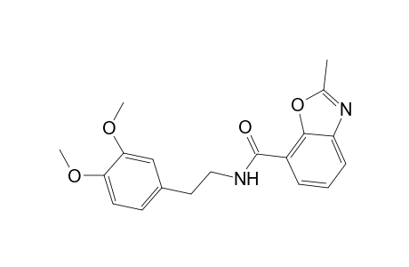 Benzooxazole-7-carboxylic acid, 2-methyl-, [2-(3,4-dimethoxyphenyl)ethyl]amide