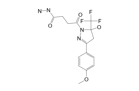 1-[5-(TRIFLUOROMETHYL)-5-HYDROXY-3-(4-METHOXYPHENYL)-4,5-DIHYDRO-1H-PYRAZOL-1-YL]-4-OXOBUTANE-HYDRAZIDE