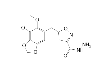 3-isoxazolecarboxylic acid, 5-[(6,7-dimethoxy-1,3-benzodioxol-5-yl)methyl]-4,5-dihydro-, hydrazide