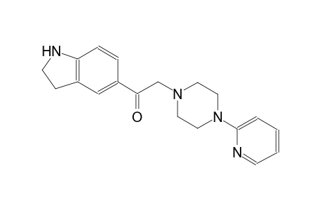 ethanone, 1-(2,3-dihydro-1H-indol-5-yl)-2-[4-(2-pyridinyl)-1-piperazinyl]-