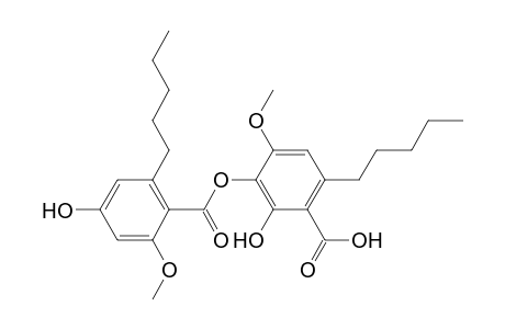 Benzoic acid, 2-hydroxy-3-[(4-hydroxy-2-methoxy-6-pentylbenzoyl)oxy]-4-methoxy-6-pentyl-