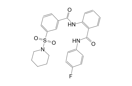 benzamide, N-(4-fluorophenyl)-2-[[3-(1-piperidinylsulfonyl)benzoyl]amino]-