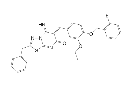 (6Z)-2-benzyl-6-{3-ethoxy-4-[(2-fluorobenzyl)oxy]benzylidene}-5-imino-5,6-dihydro-7H-[1,3,4]thiadiazolo[3,2-a]pyrimidin-7-one