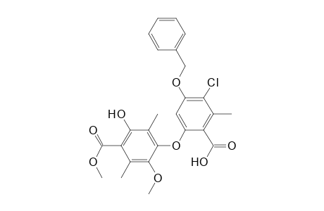 4-Benzyloxy-5-chloro-2-(5'-hydroxy-2'-methoxy-4'-methoxycarbonyl-3',6'-dimethylphenoxy)-6-methylbenzoic acid