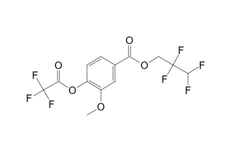 Vanillic acid, o-trifluoroacetyl-, 2,2,3,3-tetrafluoro-1-propyl ester