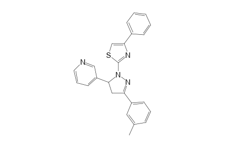 2-[3-(m-tolyl)-5-(3-pyridyl)-2-pyrazolin-1-yl]-4-phenyl-thiazole