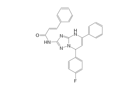(2E)-N-[7-(4-fluorophenyl)-5-phenyl-4,7-dihydro[1,2,4]triazolo[1,5-a]pyrimidin-2-yl]-3-phenyl-2-propenamide