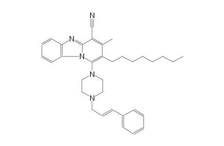 3-methyl-2-octyl-1-{4-[(2E)-3-phenyl-2-propenyl]-1-piperazinyl}pyrido[1,2-a]benzimidazole-4-carbonitrile