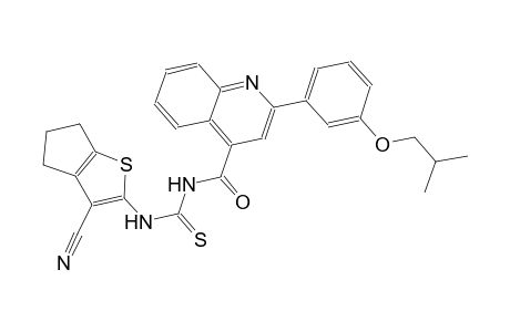 N-(3-cyano-5,6-dihydro-4H-cyclopenta[b]thien-2-yl)-N'-{[2-(3-isobutoxyphenyl)-4-quinolinyl]carbonyl}thiourea