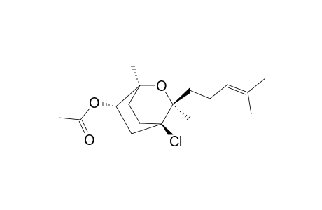 2-Oxabicyclo[2.2.2]octan-6-ol, 4-chloro-1,3-dimethyl-3-(4-methyl-3-pentenyl)-, acetate, (1.alpha.,3.beta.,4.beta.,6.alpha.)-(.+-.)-
