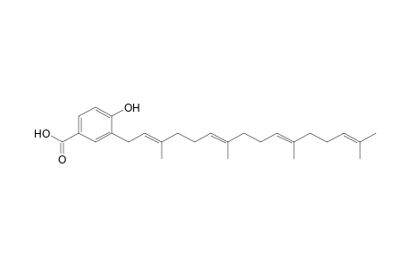 4-hydroxy-3-[(2E,6E,10E)-3,7,11,15-tetramethylhexadeca-2,6,10,14-tetraenyl]benzoic acid
