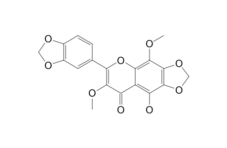 5-Hydroxy-3,8-dimethoxy-3',4':6,7-bismethylenedioxyflavone