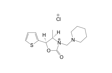 (SYN)-1-[(4-METHYL-2-OXO-5-THIEN-2-YL-1,3-OXAZOLIDIN-3-YL)-METHYL]-PIPERIDINIUM-CHLORIDE
