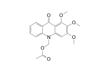 TODDALIOPSIN_B;1,2,3-TRIMETHOXY-10-ACETOXYMETHYLACRIDONE