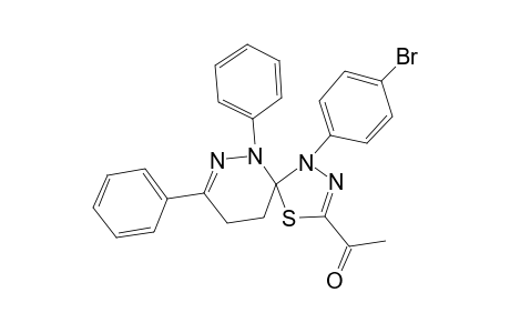 1-[1-(4-bromophenyl)-8,10-diphenyl-4-thia-1,2,9,10-tetrazaspiro[4.5]deca-2,8-dien-3-yl]ethanone
