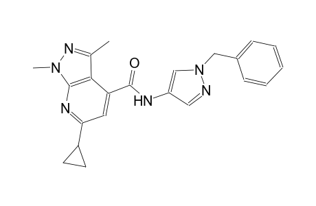 N-(1-benzyl-1H-pyrazol-4-yl)-6-cyclopropyl-1,3-dimethyl-1H-pyrazolo[3,4-b]pyridine-4-carboxamide