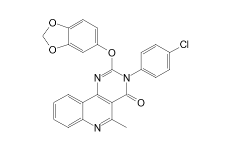 2-(benzo[d][1,3]dioxol-6-yloxy)-3-(4-chlorophenyl)-5-mehylpyrimido[5,4-c]quinolin-4 (3H)-one