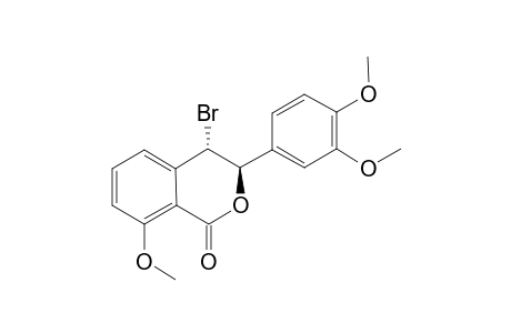4-Bromo-8-methoxy-3-(3,4-dimethoxyphenyl-3,4-dihydro-1H-3,4-dihydrobenzo[c]pyran-1-one