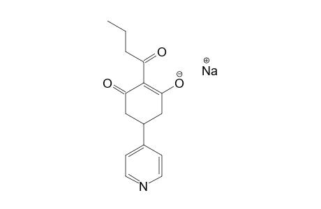 2-Cyclohexen-1-one, 3-hydroxy-2-(1-oxobutyl)-5-(4-pyridinyl)-, sodium salt