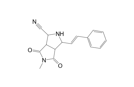 3a,4,6,6a-tetrahydro-2-methyl-4-cyano-6-(2-phenylethenyl)-1H,3H-pyrrolo[3,4-c]pyrrol-1,3-dione