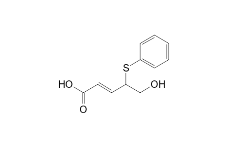 5-Hydroxy-4-(phenylthio)-2-pentenoic acid