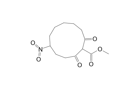 Cycloundecanecarboxylic acid, 5-nitro-2,11-dioxo-, methyl ester