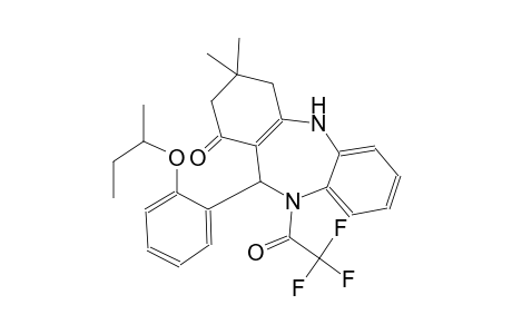 11-(2-sec-butoxyphenyl)-3,3-dimethyl-10-(trifluoroacetyl)-2,3,4,5,10,11-hexahydro-1H-dibenzo[b,e][1,4]diazepin-1-one