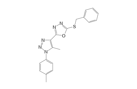 2-(benzylthio)-5-(5-methyl-1-p-tolyl-1H-1,2,3-triazol-4-yl)-1,3,4-oxadiazole