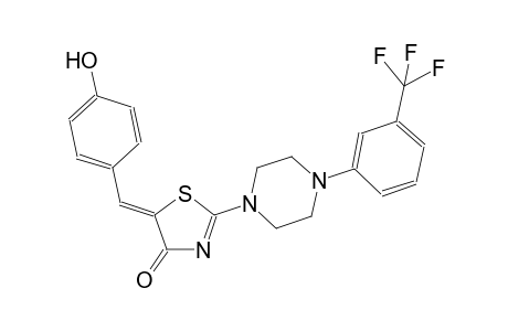 (5Z)-5-(4-hydroxybenzylidene)-2-{4-[3-(trifluoromethyl)phenyl]-1-piperazinyl}-1,3-thiazol-4(5H)-one