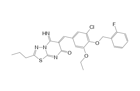 7H-[1,3,4]thiadiazolo[3,2-a]pyrimidin-7-one, 6-[[3-chloro-5-ethoxy-4-[(2-fluorophenyl)methoxy]phenyl]methylene]-5,6-dihydro-5-imino-2-propyl-, (6Z)-