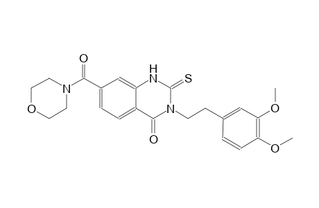 4(1H)-quinazolinone, 3-[2-(3,4-dimethoxyphenyl)ethyl]-2,3-dihydro-7-(4-morpholinylcarbonyl)-2-thioxo-