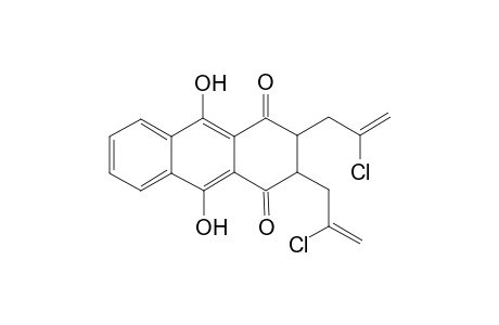 (+,-)-2,3-bis(2'-chloroprop-2'-enyl)-9,10-dihydroxy-2,3-dihydroanthracene-1,4-dione