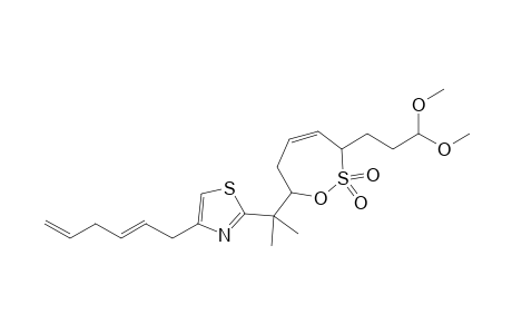 3-(3,3-dimethoxypropyl)-7-[1-[4-[(2E)-hexa-2,5-dienyl]thiazol-2-yl]-1-methyl-ethyl]-6,7-dihydro-3H-oxathiepin 2,2-dioxide