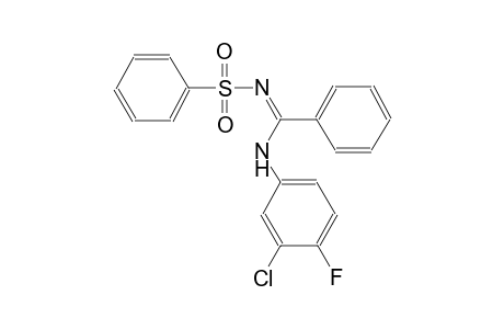 N-[(Z)-(3-chloro-4-fluoroanilino)(phenyl)methylidene]benzenesulfonamide