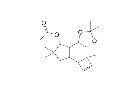 6,7-Isopropylidenedioxy-5,10,10-trimethyl-tricyclo[6.3.0.0(2,5)]undeca-3-en-9-yl Acetate
